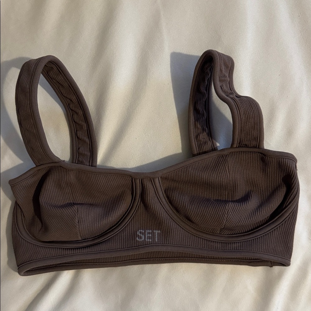 SET Active Brown sports bra